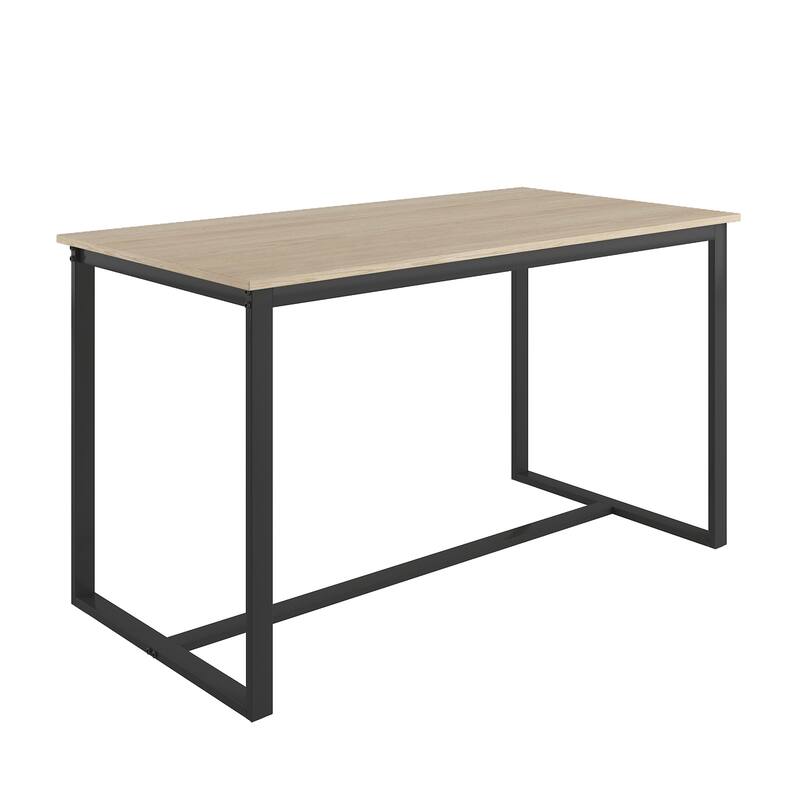 Modern 5-Piece Dining Set with Rectangular Solid Structure Table & 4 Ladder Back Chairs