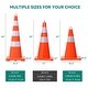 preview thumbnail 8 of 6, Moasis 8 Pcs Traffic Safety Cones 28" PVC Fluorescent Reflective