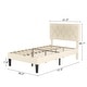 preview thumbnail 50 of 65, VECELO Upholstered Kids Bed Frame with Diamond Tufted Headoard,Twin Size Bed Set of 2