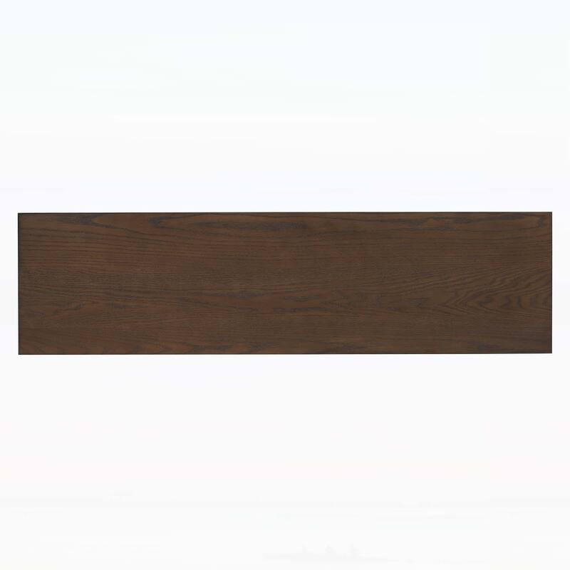 4-Door Large Storage Sideboard Buffet Cabinet with Glass Doors and Arched Design
