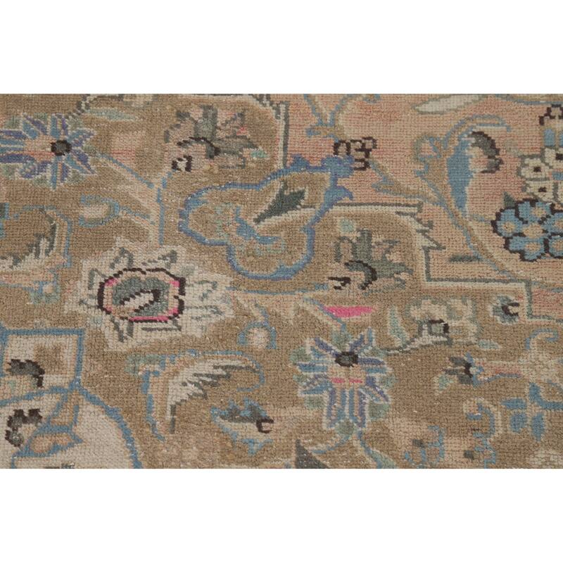Traditional Mashad Persian Area Rug Hand-Knotted Wool Carpet - 9'7"x 12'3"