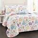 preview thumbnail 1 of 14, Lush Decor Hygge Elephant Quilt Set White - Full - Queen