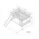 preview thumbnail 4 of 11, Full over Full Low Bunk Bed with Slide and Ladder