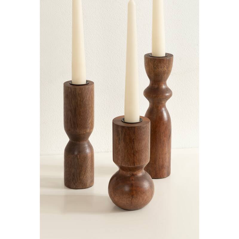 Kate and Laurel Pico Taper Candle Holder Set