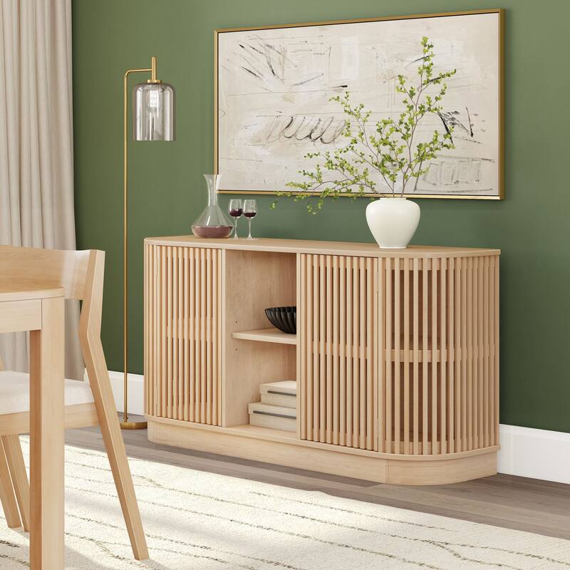 Plank and Beam Contour 2-Door Sideboard/TV Stand with Shelf
