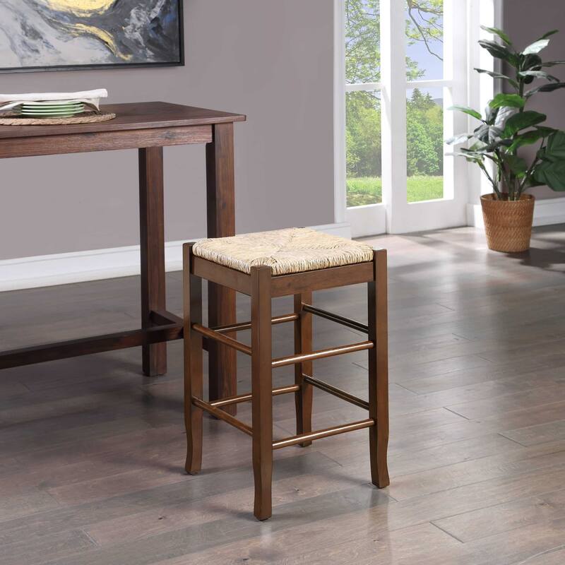 SQ Rush Backless Wood 24-inch Counter Stool
