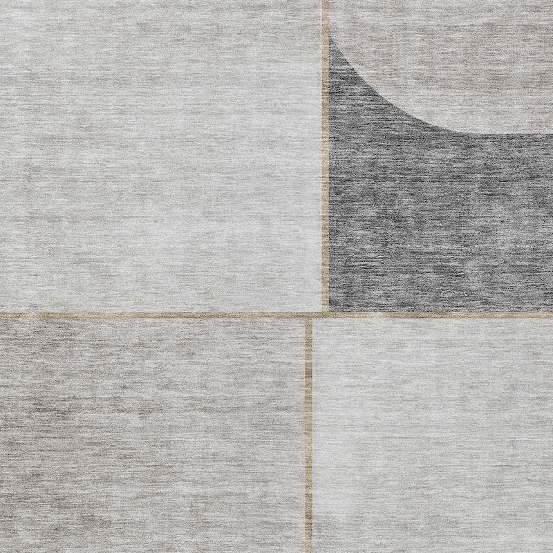 HomeRoots Abstract Transitional Rectangle Outdoor Rug