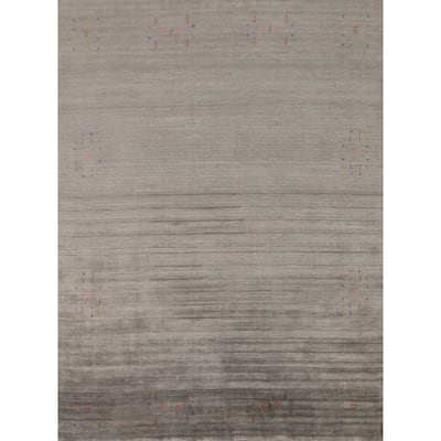 Gabbeh Oriental Area Rug Handmade Living Room Silk Carpet - 8'1" x 9'8"