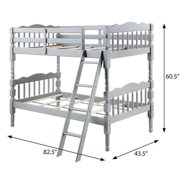 Traditional Design Twin over Twin Bunk Bed
