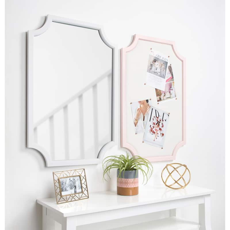 Kate and Laurel Hogan Scalloped Wood Framed Mirror