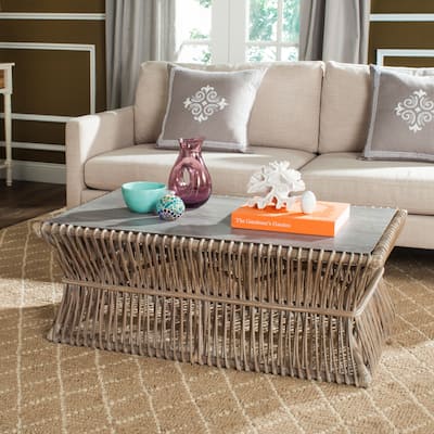 SAFAVIEH Gensho Grey Coffee Table - 43.7" x 26.2" x 15.7"