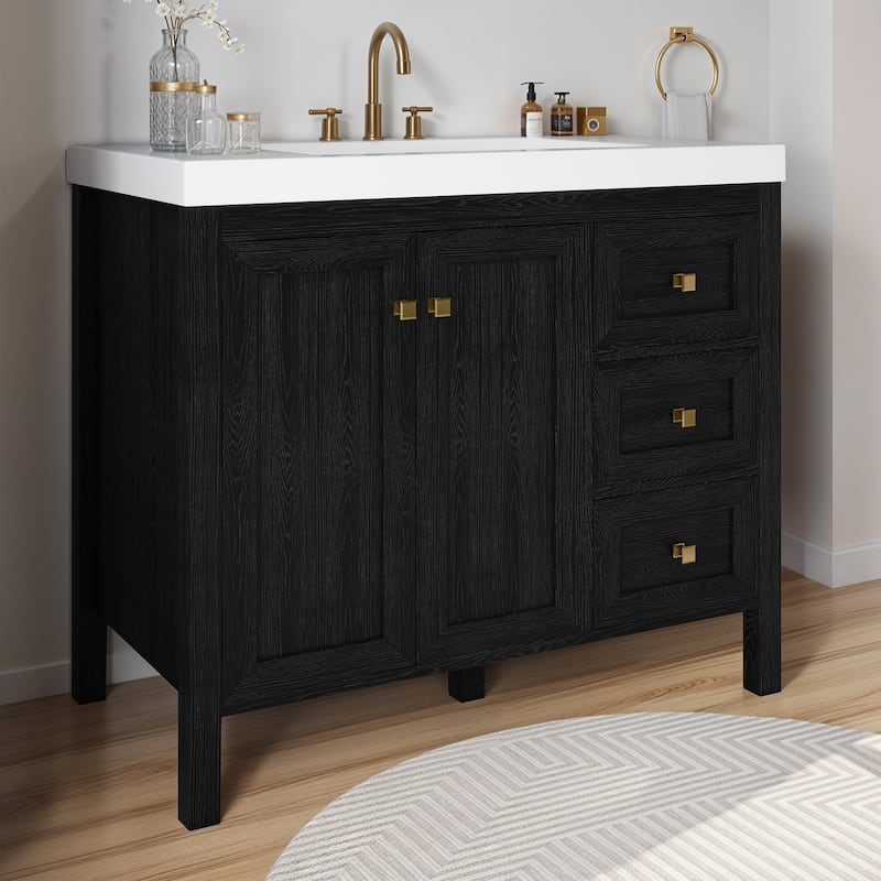 Moasis 36"/42" Bathroom Vanity with Sink Set and 2 Soft-Closing Doors & 3 Drawers