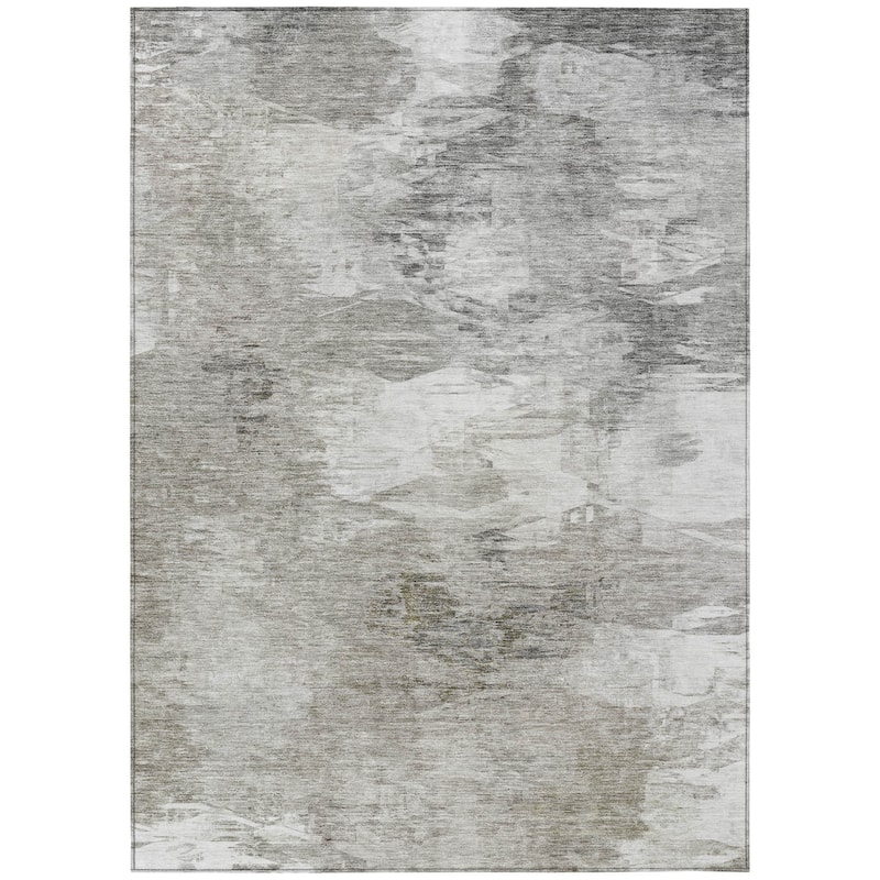 HomeRoots Abstract Transitional Rectangle Outdoor Rug