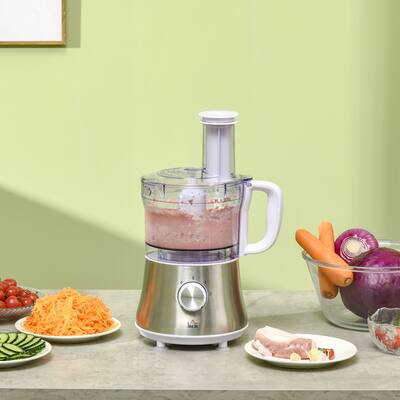 HOMCOM Food Processor Set with Multiple Blades and Clear Jugs, Cooking Gift