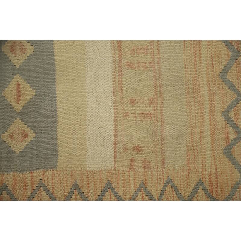 Hand Woven Oriental 100% Wool Carpet Southwestern Tribal Multi-Colored Kilim Area Rug - 4' 10'' X 2' 10''