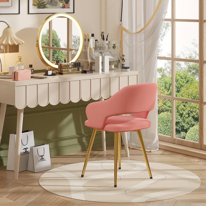 VECELO Modern Upholstered Dining Chairs Set of 6 Velvet Kitchen Chairs for Dining Room