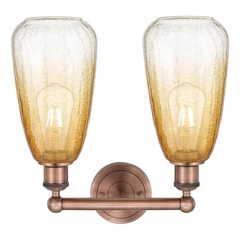 Innovations Lighting Endless Possibilities Edison - Brookhaven Almond - 2 Light 15" Bath Vanity Light