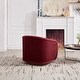 preview thumbnail 6 of 29, Swivel Accent Chair, 360-degree Swivel Barrel Chair with Velvet Fabric Upholstery, Comfy Pumpkin-Shaped Swivel Chair
