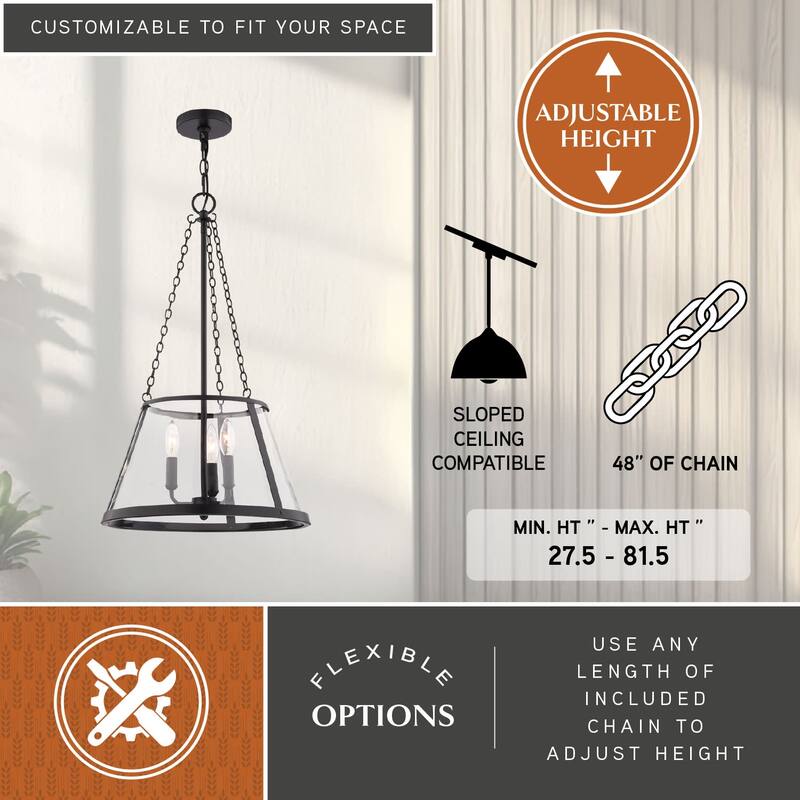 Vaxcel Lighting P0437 Rochester 3 Light 16" Wide Pendant