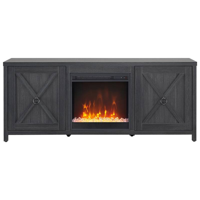 Granger 58" TV Stand with Crystal Fireplace Insert