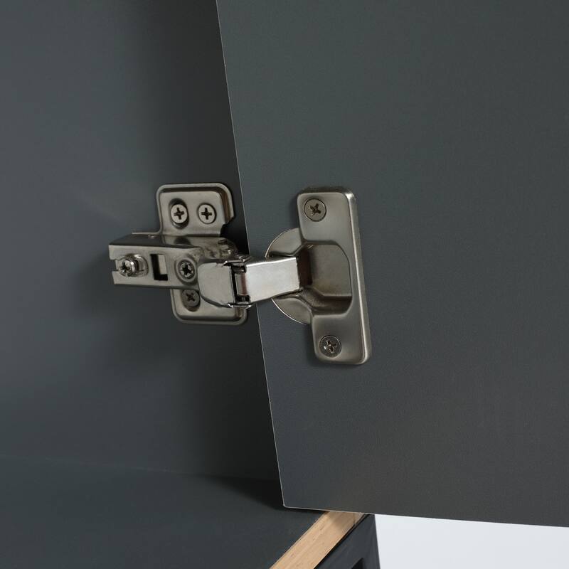 24 inch Plywood Freestanding Bathroom Vanity Set with Integrated Resin Sink