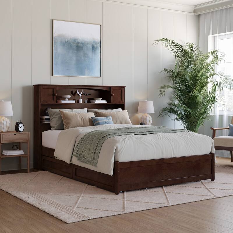 Hadley Platform Bed with Panel Footboard and Storage Drawers