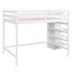 preview thumbnail 15 of 32, Full Size Loft Bed with Built-in Storage Wardrobe and Staircase,White/Gray