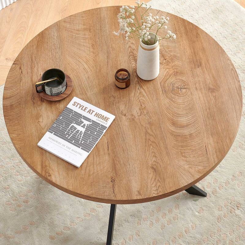 Howtai Modern Round Kitchen Dining Table Coffee Table