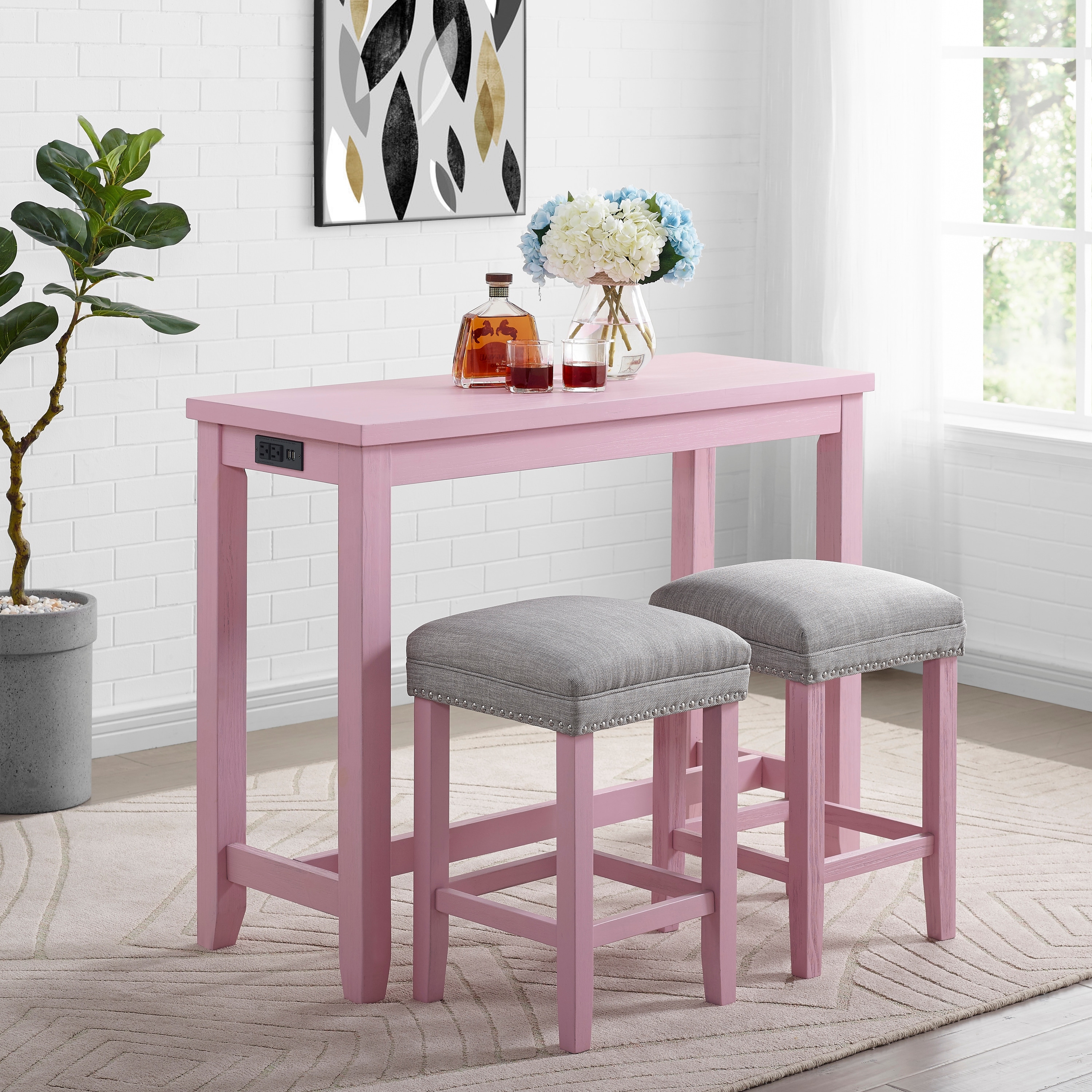 4 piece bar height dining set outlet