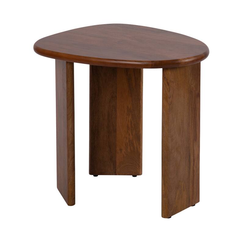 Kate and Laurel Tortola Wood Side Table - 22x18x20 - Walnut Brown