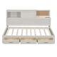 preview thumbnail 3 of 11, Twin Size Relaxation Daybed with Drawers & Sockets & Shelf