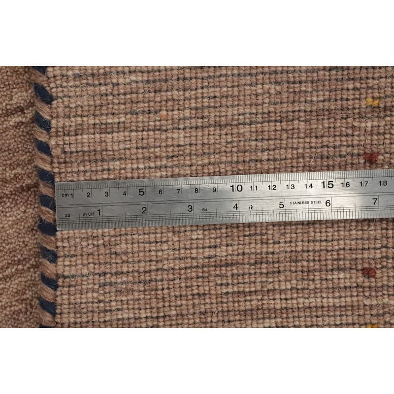 Hand Knotted Oriental 100% Wool Carpet Tribal Tribal Brown Gabbeh Area Rug - 7' 8'' X 5' 0''
