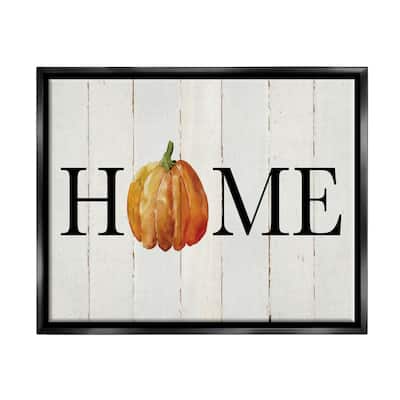Stupell Rustic Home Pumpkin Framed Floater Canvas Wall Art Design by Carol Robinson