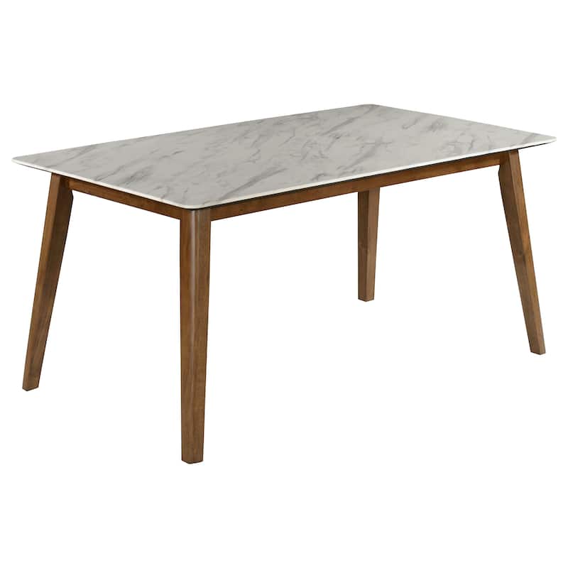 Everett Natural Walnut Rectangular Dining Table Set