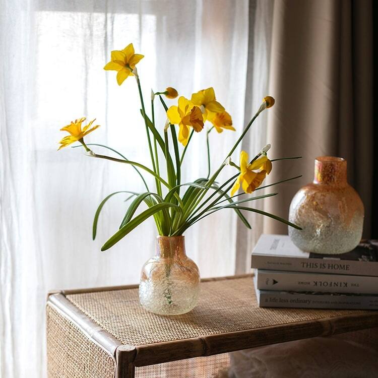 RusticReach Yellow Faux Daffodil Flower Stem 19" Tall