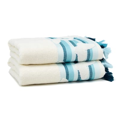 East'N Blue Butterfly Turkish Cotton Hand Towel (Pack of 2)