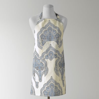 Exclusive Fabrics Arabesque Printed Cotton Apron - 27 X 34