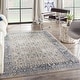 preview thumbnail 34 of 33, Malta Classic Bordered Geometric Medallion Area Rug 5' 3" x 7' 7" - Ivory/Blue - Rectangle