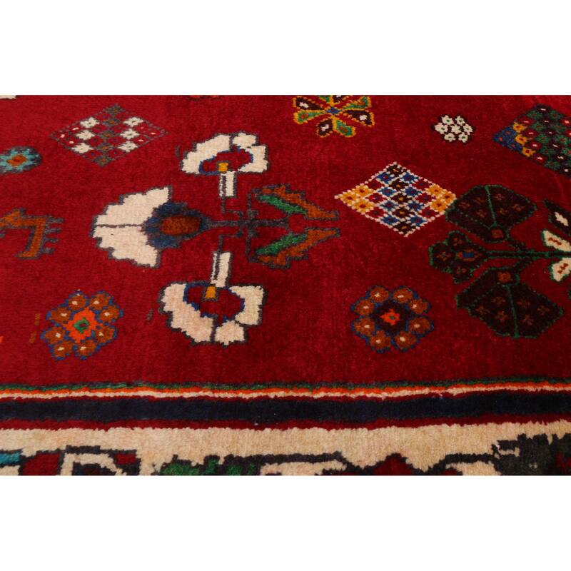 ECARPETGALLERY Hand-knotted Melis Vintage Red Wool Rug - 5'9 x 9'6