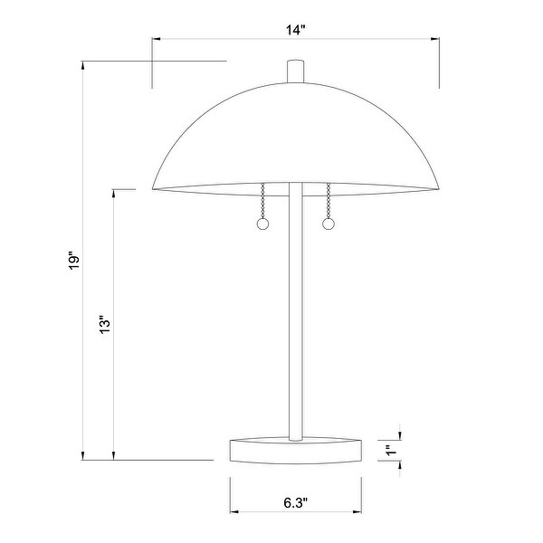 Casey Matte Gold 2-Light Metal Dome Table Lamp - On Sale