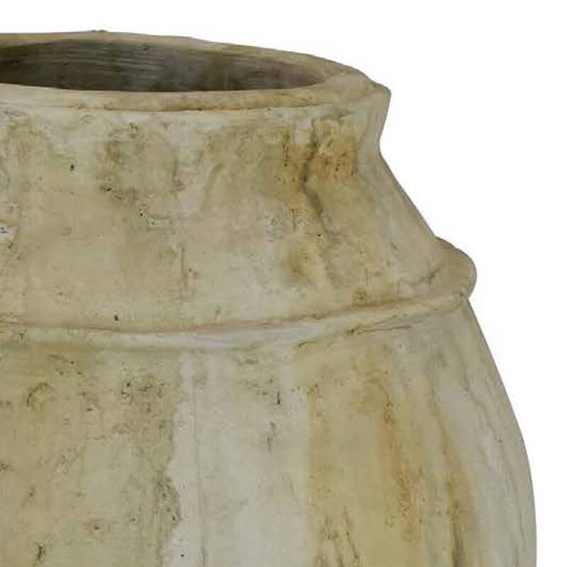 Sye Garden Planter, 23 Inch Round Shape Pot, Earthy Beige Terracotta