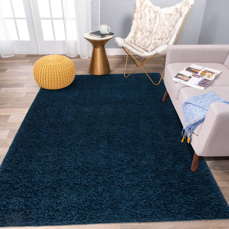 World Rug Gallery Contemporary Solid Cozy Plush Shag Area Rug