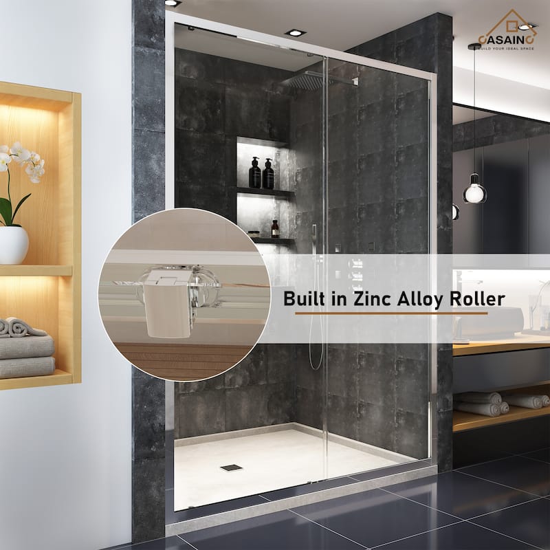 CASAINC 60 "x 72" Framed Single Sliding Shower Door