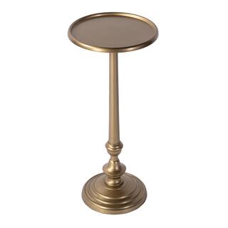 Astoria 10 in. W Round Metal Pedestal Base End Table
