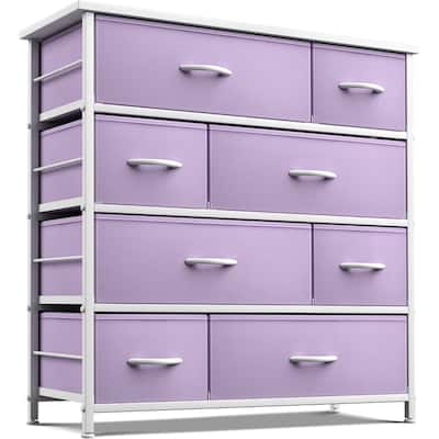 Dresser w/ 8 Drawers Furniture Storage & Night Stand Table for Bedroom