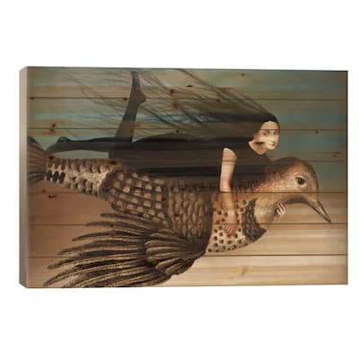 Back To Earth II Print On Wood by Catrin Welz-Stein - Multi-Color