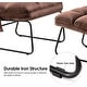 preview thumbnail 37 of 67, MCombo Accent Chair with Ottoman,Velvet Modern Side Pocket Metal Legs Club Chair,0014