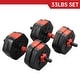 preview thumbnail 6 of 15, Ainfox 2 in 1 Adjustable Dumbbell Set 33/44/66 Lbs Gym Workout Dumbbell Set with Connecting Rod