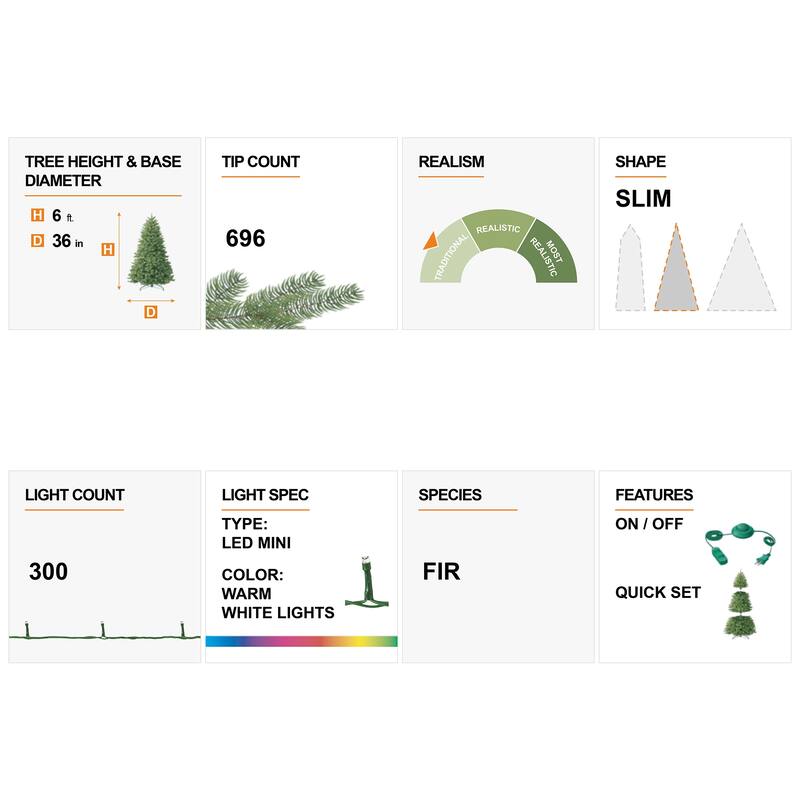 Glitzhome 6FT/7.5FT/9FT/11FT Snow Flocked Pre-lit Artificial Fir Christmas Trees