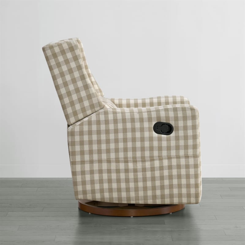 Lincoln Manual Swivel Glider Recliner with Lumbar Pillow